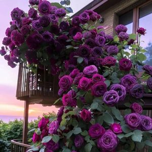 Роза Плетистая Плум Пэшн купить по цене от 610р. в интернет-магазине «Посадика» с доставкой почтой в в Лаишевое и по всей России – [изображение №1].